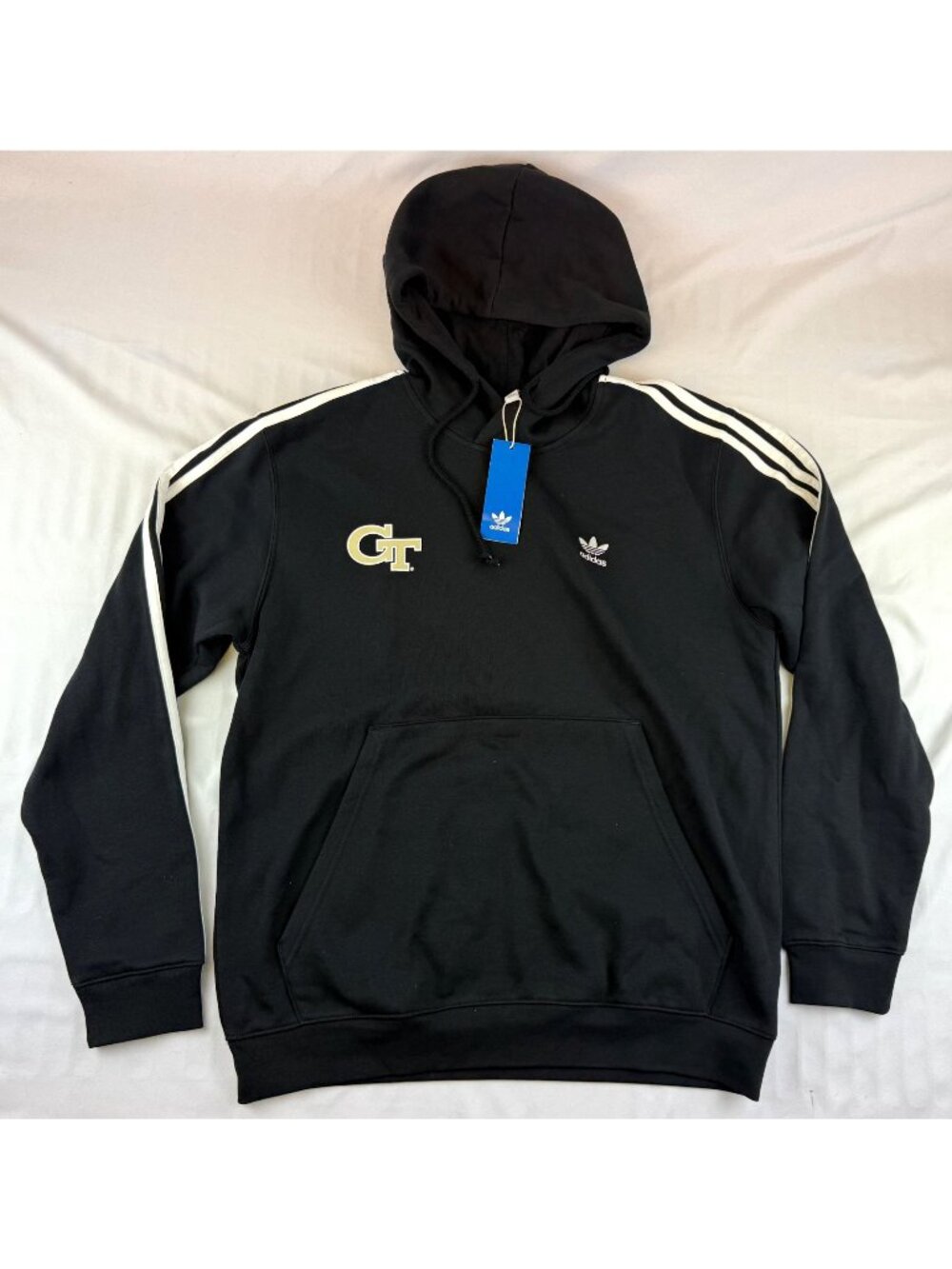 NWT Adidas Georgia Tech Yellow Jackets Hoodie with large BEE Size Large